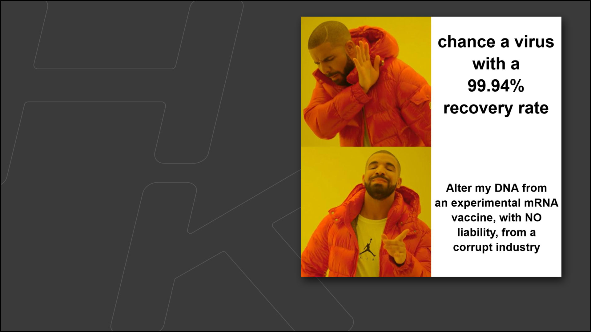 drake vaccine meme